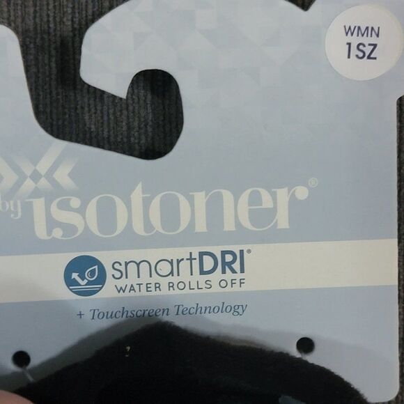 Isotoner Women's Black Stretch Fleece Winter Smart Touch Gloves - Picture 5 of 11